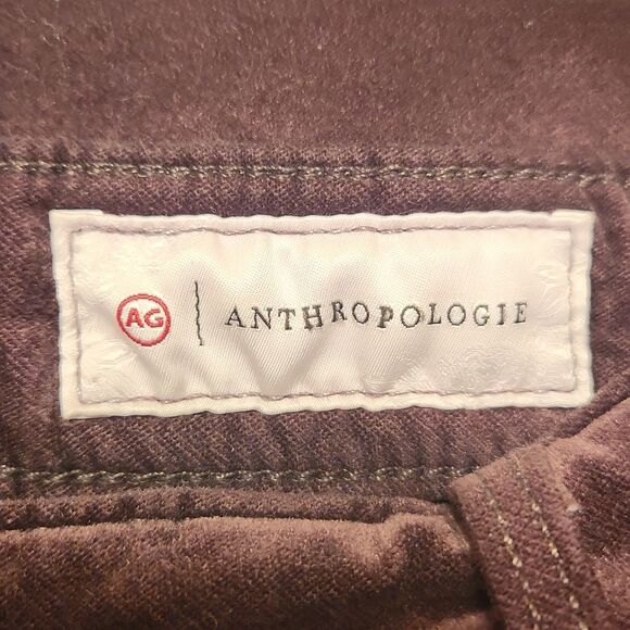 Adriano Goldschmied Anthropologie Dark Brown Stevie Slim Ankle Pants Size 28R 6R - Picture 6 of 11